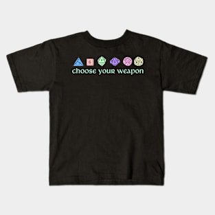 Pastel Choose Your Weapon Kids T-Shirt